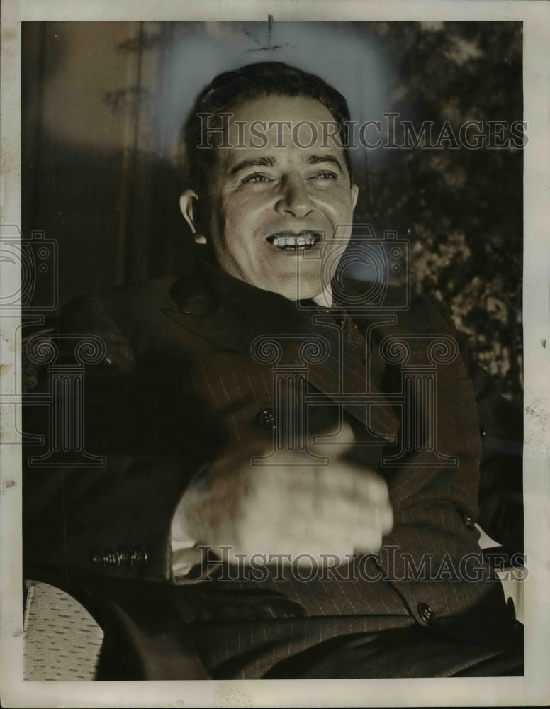 1939 Press Photo Constatine Oumansky Soviet Ambassador to US Arriving on Italian- Historic Images