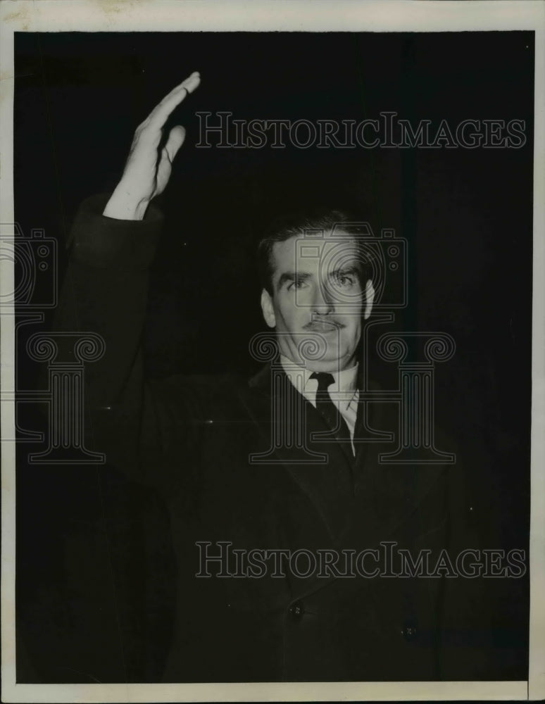 1938 Press Photo Anthony Eden Aboard Coast Guard Boat, New York City - Historic Images