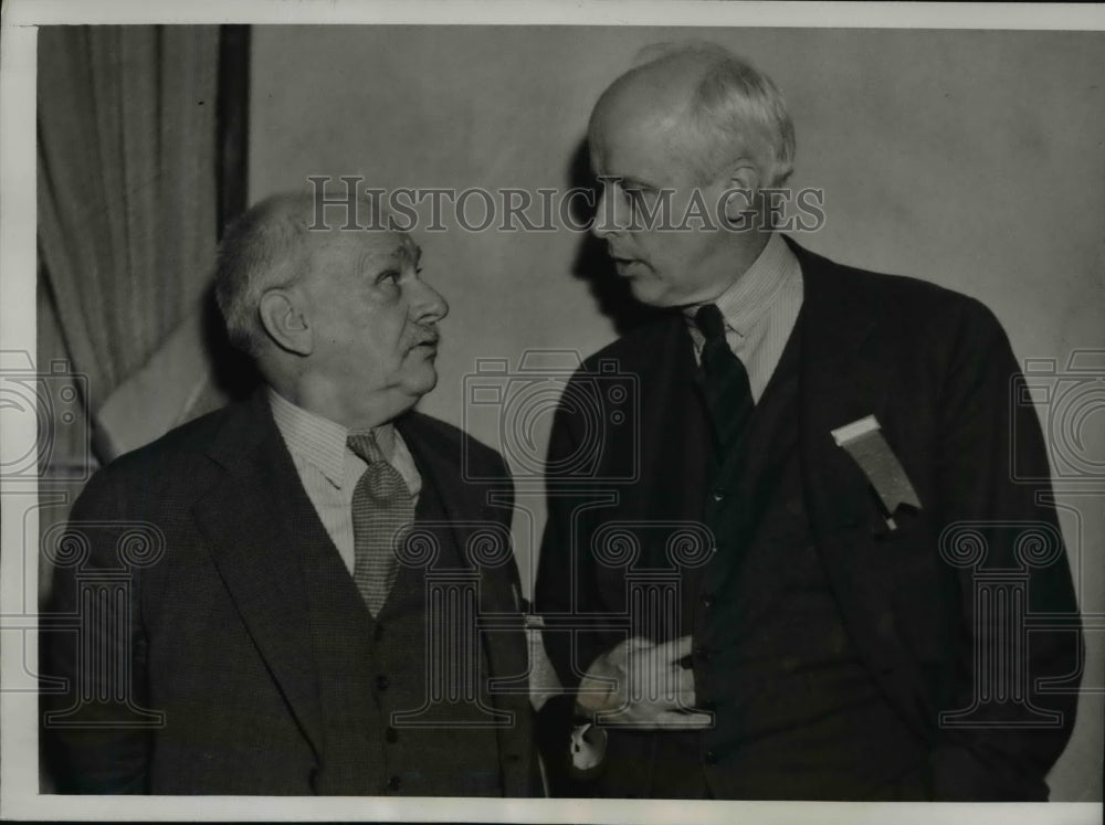 1938 Press Photo Norman Thomas Greets Joseph Caldwell at Socialist Convention - Historic Images