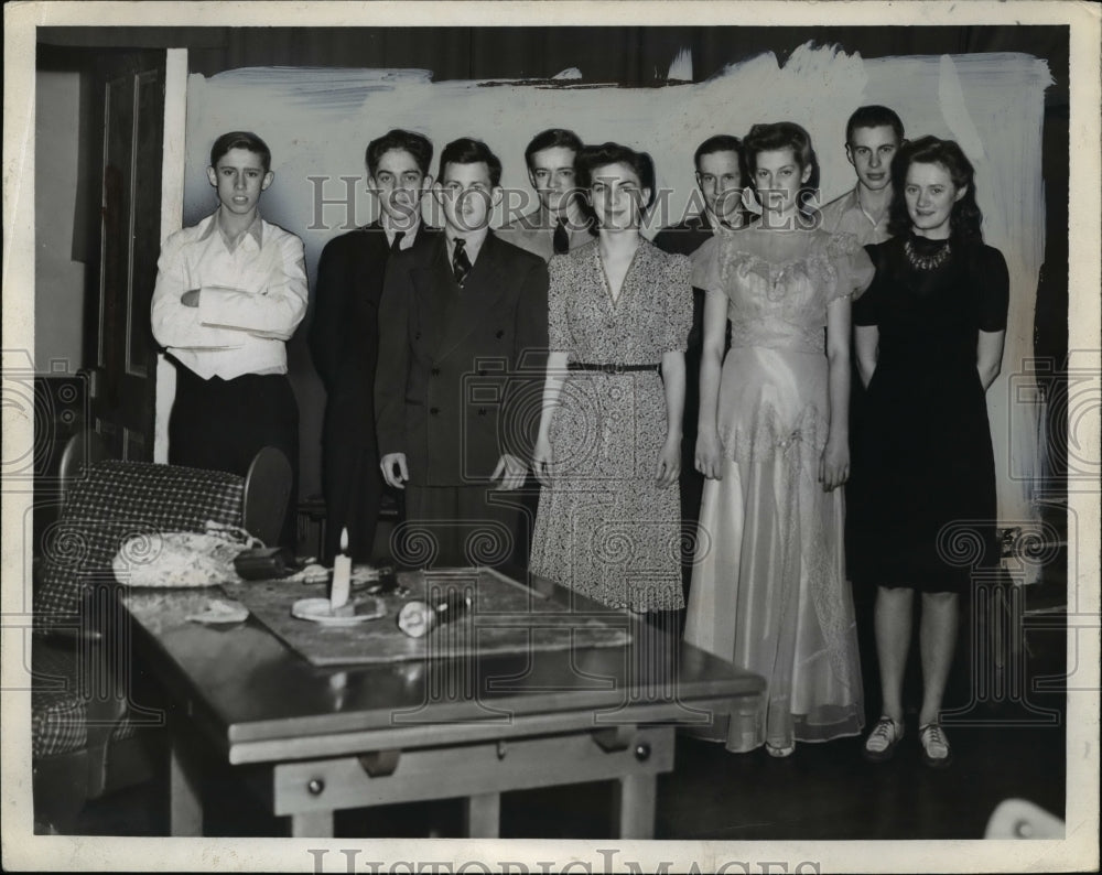 1941 Press Photo Junior Drama Club Members in Play - nef40581 - Historic Images