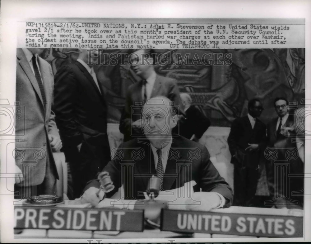 1962 Press Photo Adlai Stevenson at United Nations Security Council - nef41815 - Historic Images