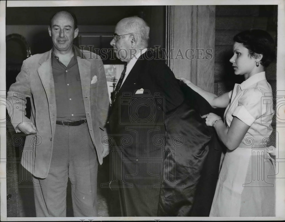 1956 Herbert Lehman at Adlai Stevenson Home, Libertyville, Illinois - Historic Images