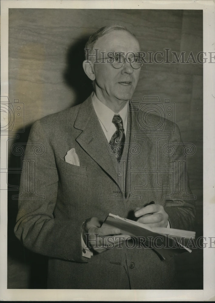 1945 Press Photo Dr. Charles Clayton morrison, Church Conference Delegate - Historic Images