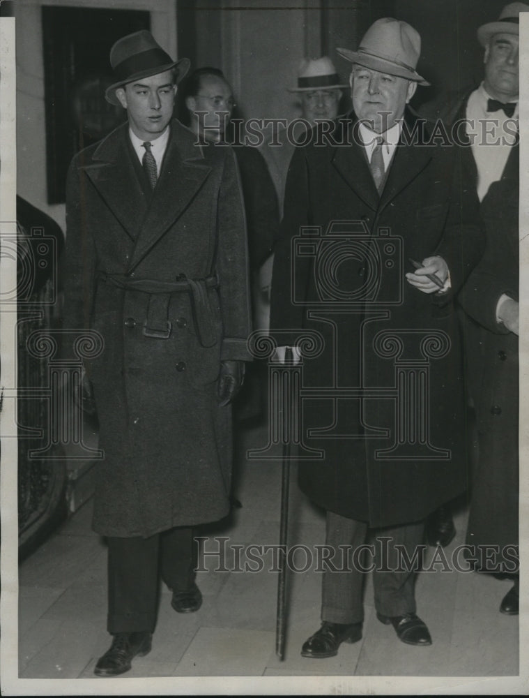 1934 Press Photo Fed Agents Obtain Confession From John J. McLaughlin-Historic Images