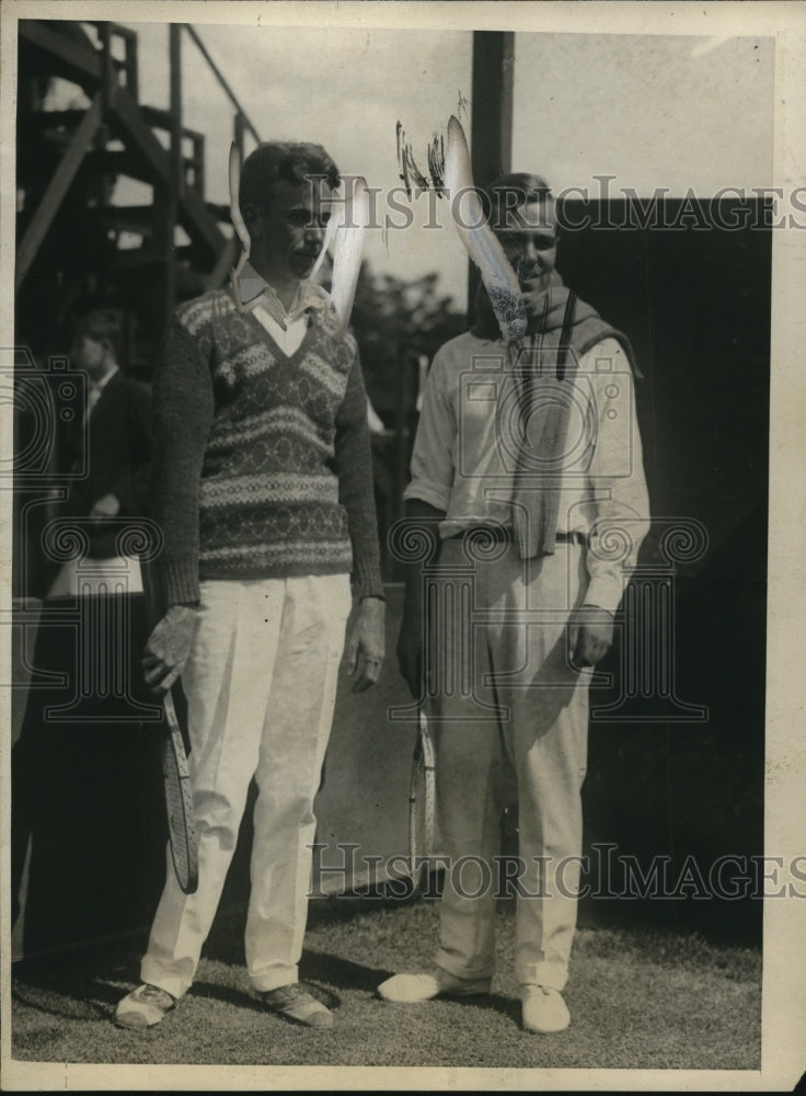 1925 Fritz Mercus, S.W. Andrews at Longwood Bowl Tennis Tournament - Historic Images