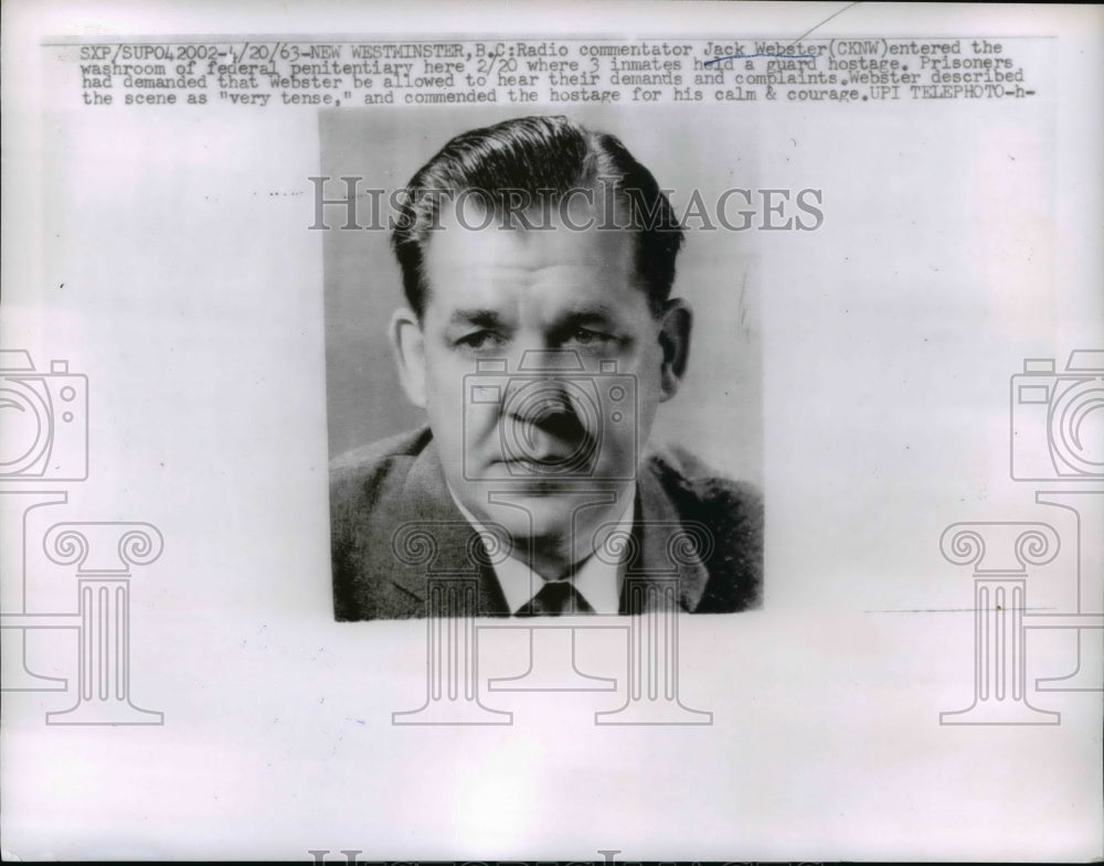 1963 Press Photo Jack Webster - nef45023-Historic Images