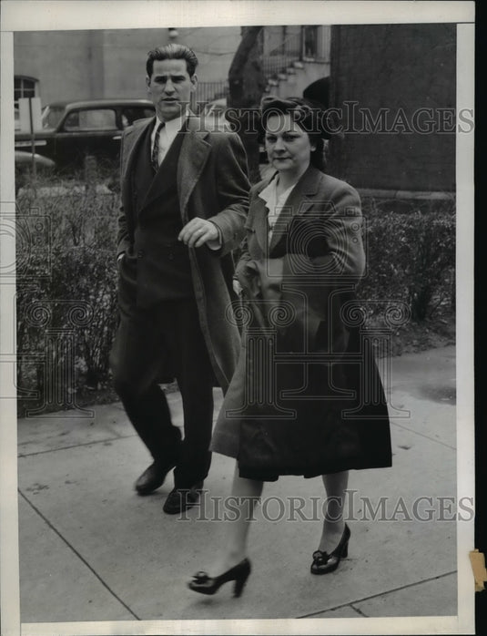 1944 Mrs Larry Kelly, John Sullivan Indicted in Union Fund Misuse - Historic Images