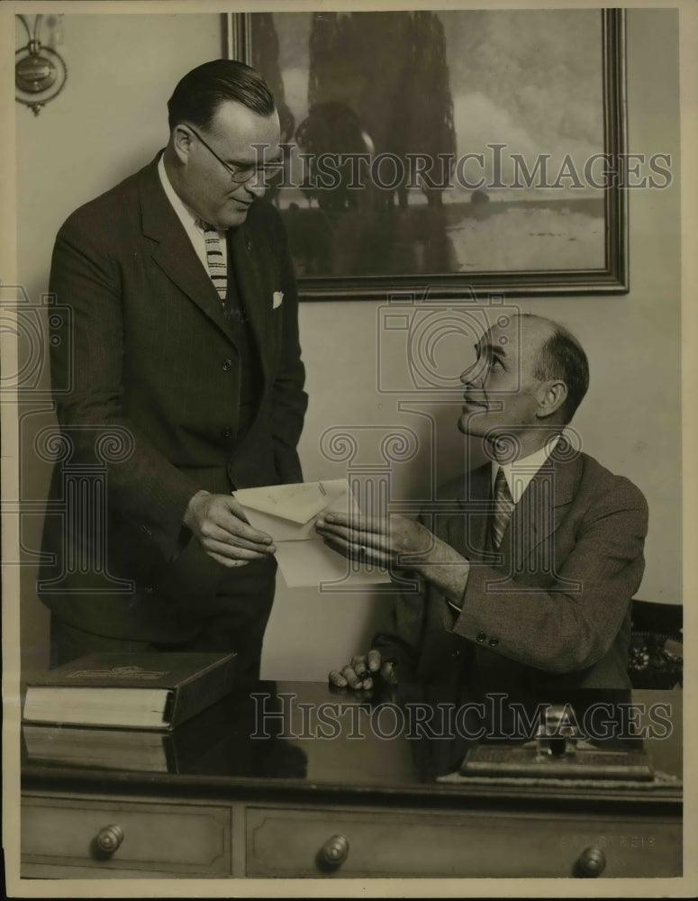 1925 Press Photo William M. Jardine Endorsing Linton H. Smith, Los Angeles-Historic Images