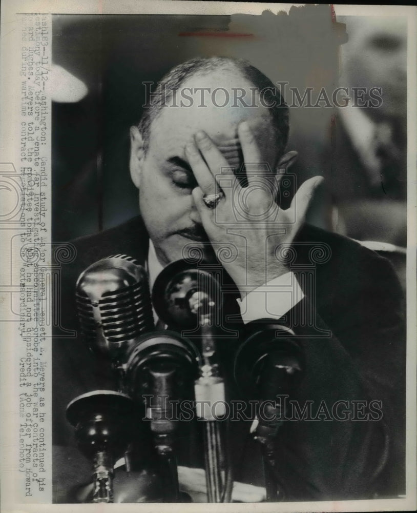 1948 General Bennett E Meyers as He Continued His Testimony - Historic Images