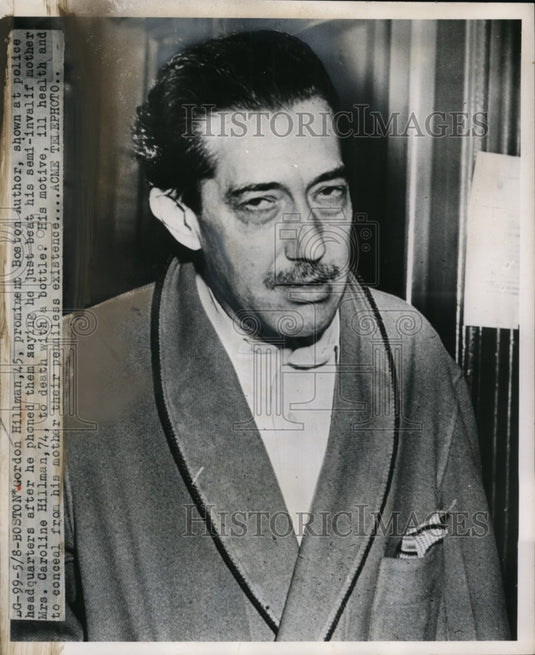 1950 Press Photo Gordon Hillman in Police Custody for Mother's Murder, Boston-Historic Images