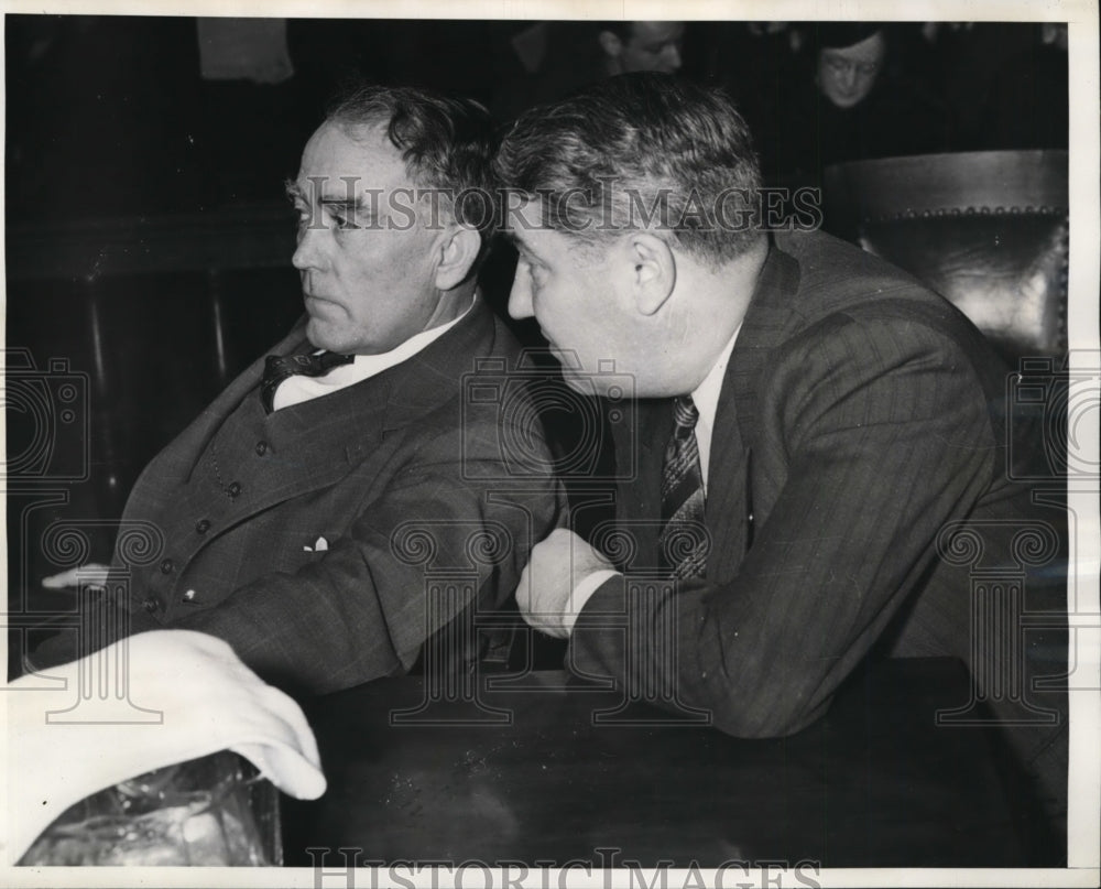 1939 Press Photo Joe Shaw and William Cormack on Job Fixing Charges - nef46924-Historic Images