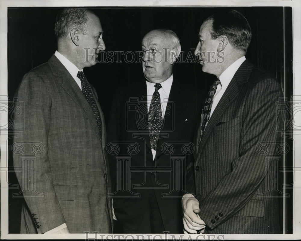 1939 Press Photo Henry Morgenthau, Clyde Herring, John W. Hayes at Hearing - Historic Images