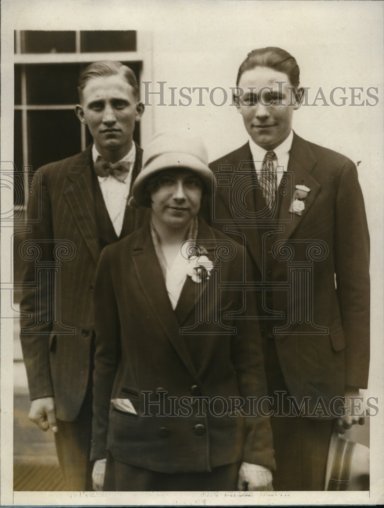 1927 Press Photo Winners of National Jr Dairy Contest Kenneth Walter,-Historic Images