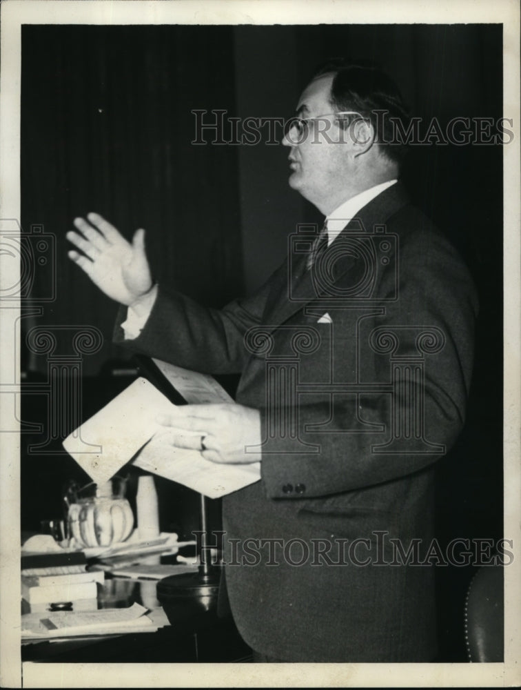 1935 Press Photo Wright Patman testifies at the House Ways and Means Committee-Historic Images