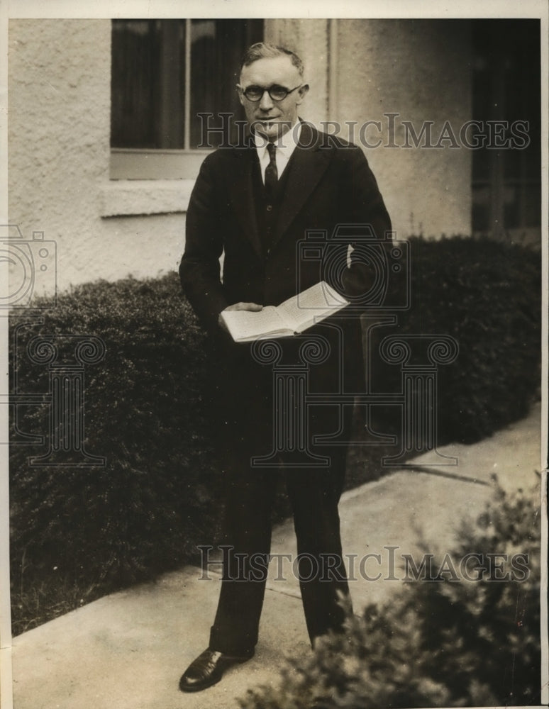 1932 Press Photo Leon F. Barrick Baritone head in sonfg in every Precinct - Historic Images