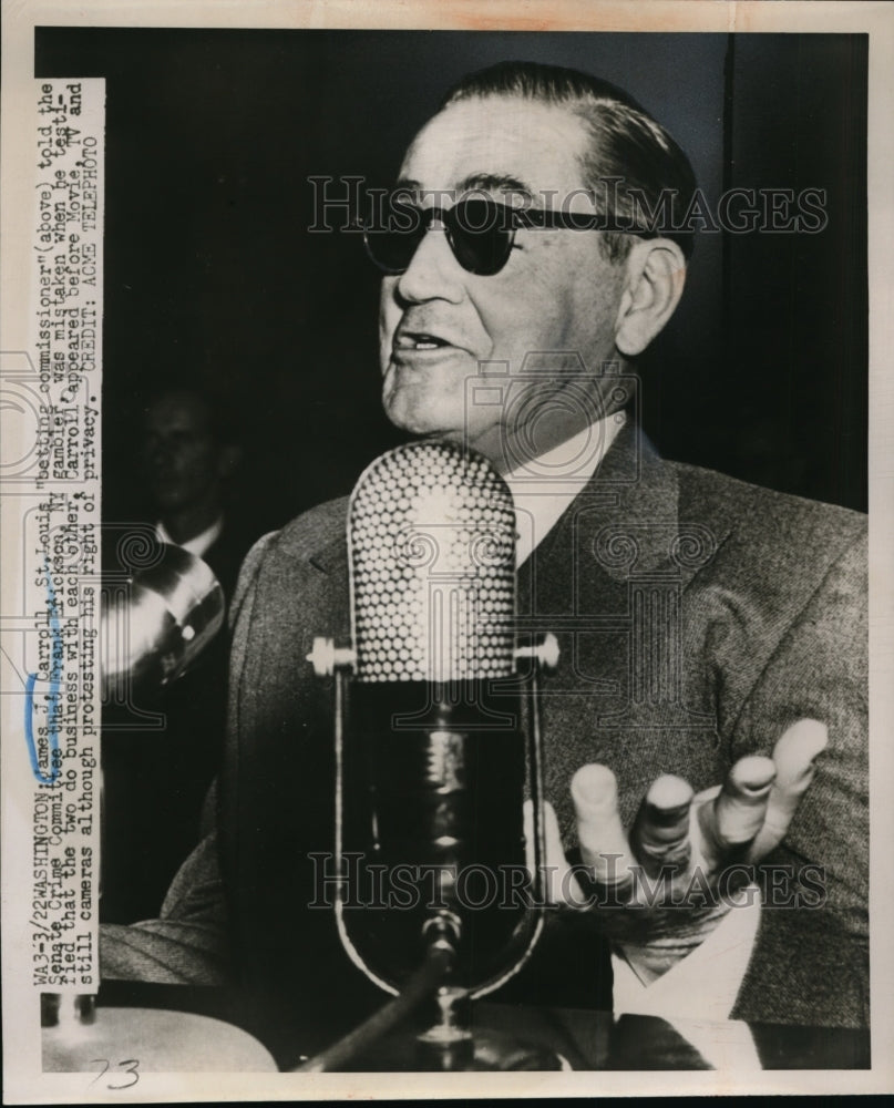 1951 Press Photo James J Carroll Meets with Senate Crime Committee - nef48969 - Historic Images