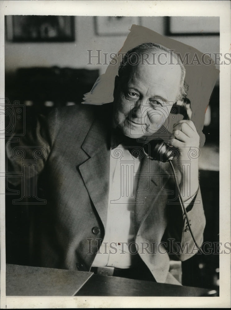 1932 Atlee Pomerene Shown Here in His Office in Cleveland Ohio - Historic Images