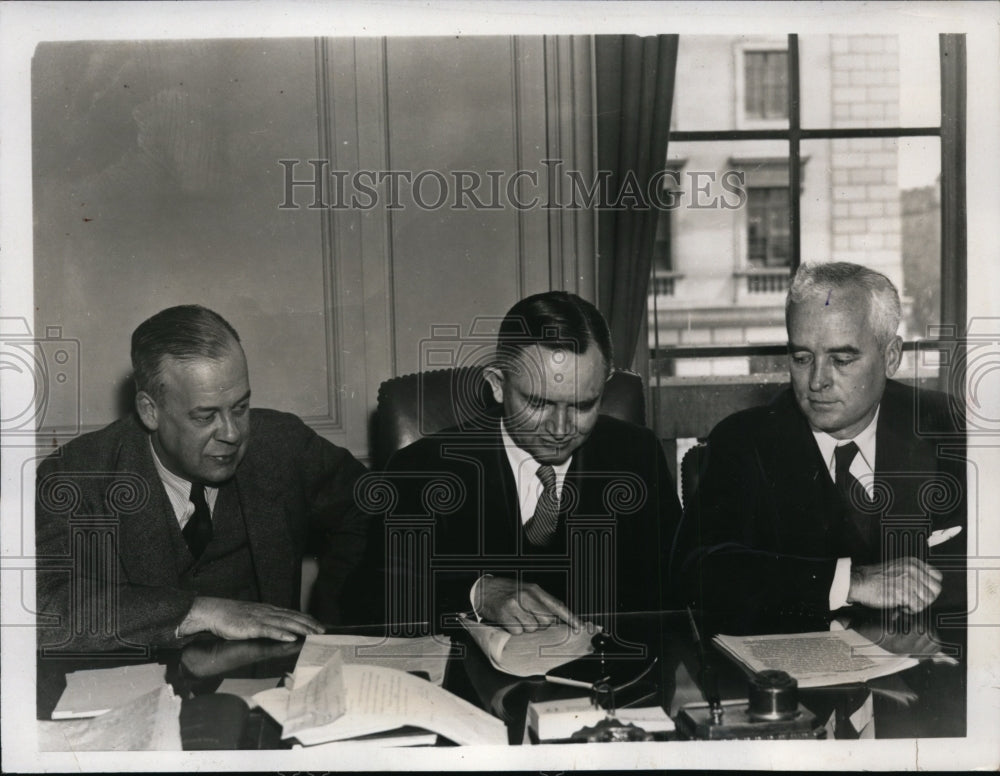 1938 Press Photo Committee of Three Interstate Commerce Commissioners - Historic Images