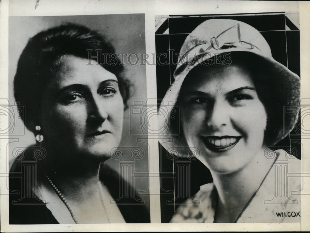 1933 Press Photo Mrs George H Dern & Daughter University Student Ms Betsy Dern-Historic Images
