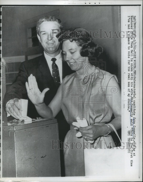 1962 John Connally and Wife Voting at Westover Hills Town Hall ...
