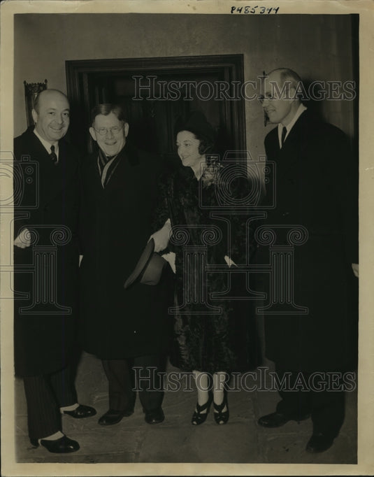 1939 Officials Attend Wedding of Mary Caven Pew & Richard Benson - Historic Images