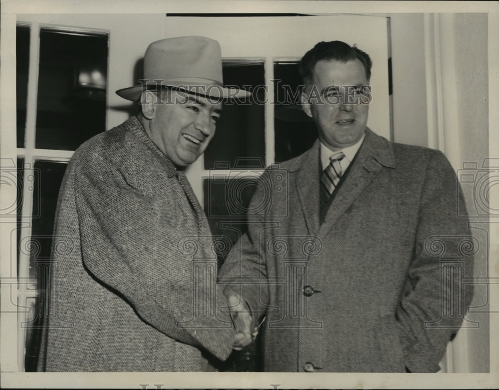 1953 Senator Joseph McCarthy, Harold Velde at White House Door - Historic Images