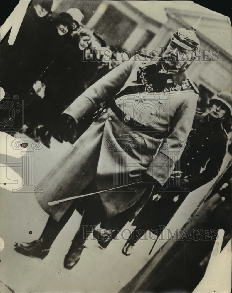 1931 President Von Hindenburg marching  - Historic Images