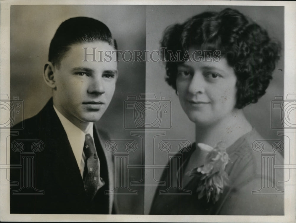 1934 Press Photo Ross Curtis, Mabel Balke, Held in Gaylord V. Saunders Murder - Historic Images