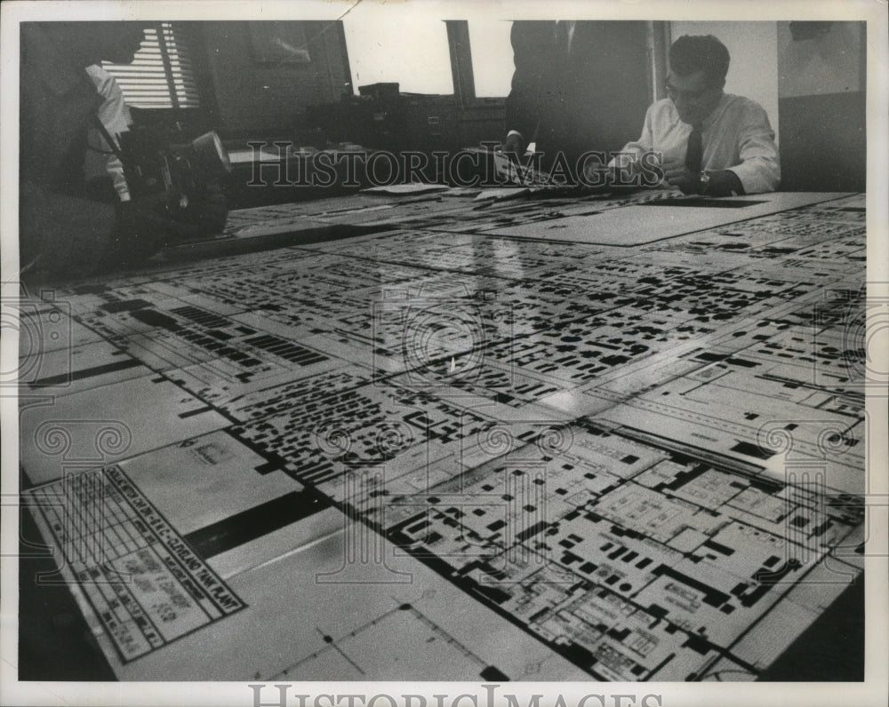 1961 Press Photo Tank Plant Floor Plan Layout, Ohio - nef53902 - Historic Images