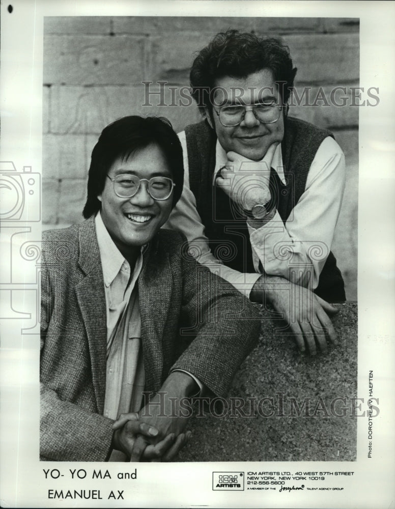 Undated Press Photo Yo-Yo Ma, Cellist and Emmanuel Ax, Pianist - nef55143 - Historic Images