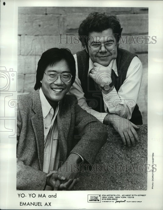 Undated Press Photo Yo-Yo Ma, Cellist and Emmanuel Ax, Pianist - nef55143 - Historic Images