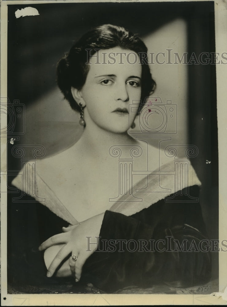 1928 Press Photo Mrs Jody Hofmann Wife of Pianist - nef55671-Historic Images