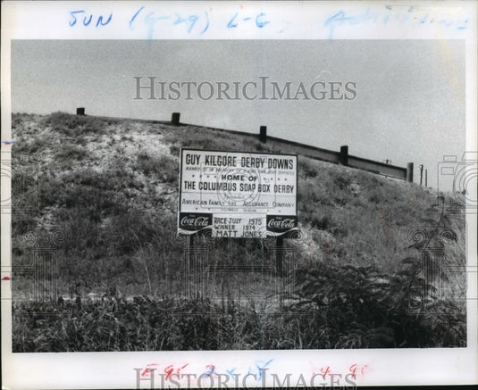 1975 Guy Kilgore Soap Box Derby Downs, Britt Davis Park Sign - Historic Images