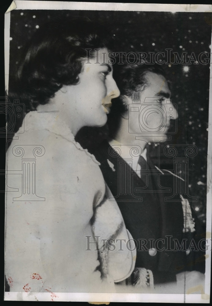 1950 Shah Reza Pahlavi, Empress Farah at Marble Palace, Tehran, Iran - Historic Images