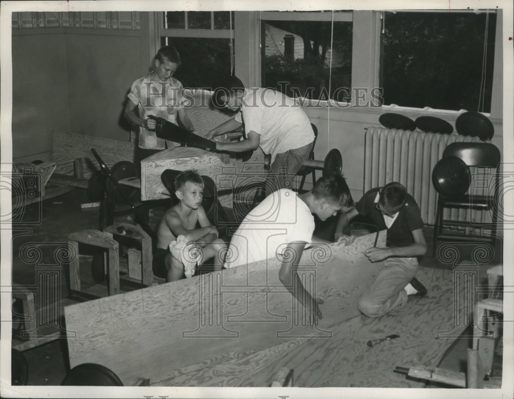 1953 Boy&#39;s Club Building Soap Box Derby Cars, Columbus, Georgia - Historic Images