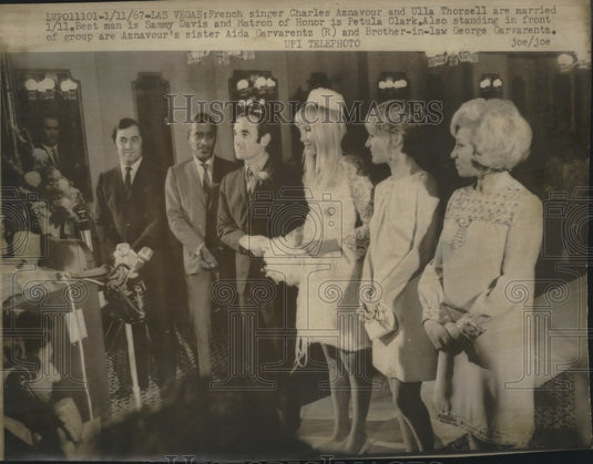 1967 French Singer Aznavour and Ulla Thorsell are Married - Historic Images