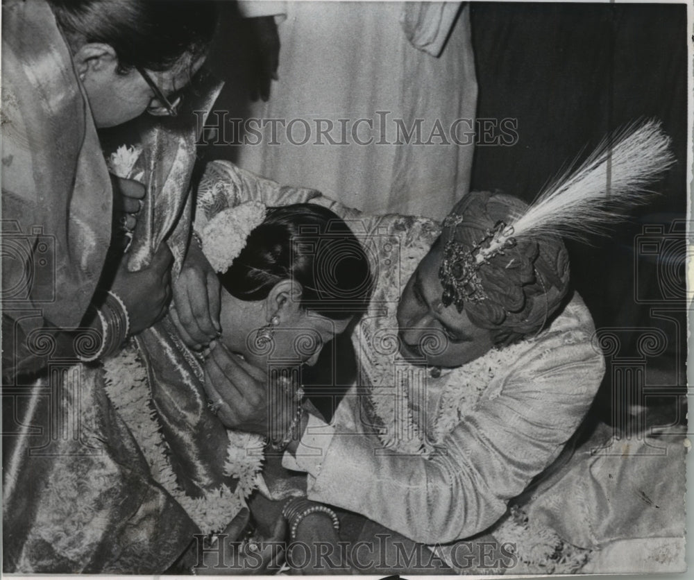1961 Maharaja of Bharatpur & Bride During Wedding, Golebagh Palace - Historic Images
