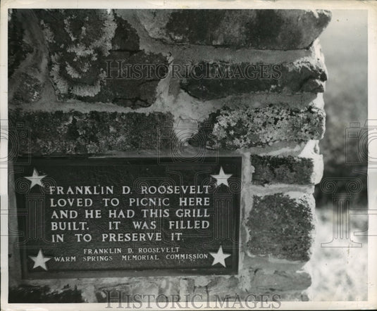 Franklin D. Roosevelt Grill Monument in Warm Springs, Georgia - Historic Images