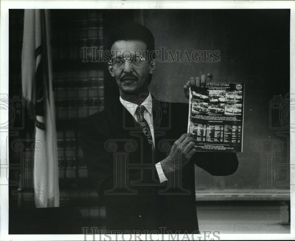 1993 Prince Mohammed B. Al Saud w Car Ad at Brockton Superior Court - Historic Images