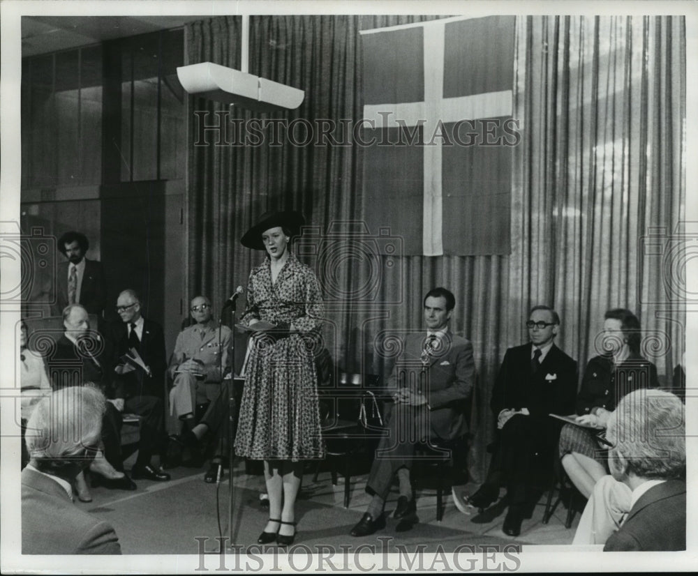 Queen Margrethe of Denmark Makes Speech  - Historic Images