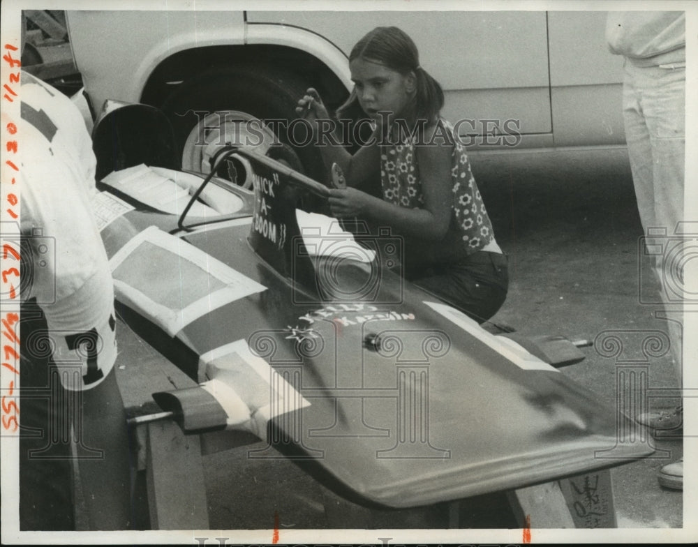 1971 Kelly Kazmin at Soap Box Derby  - Historic Images