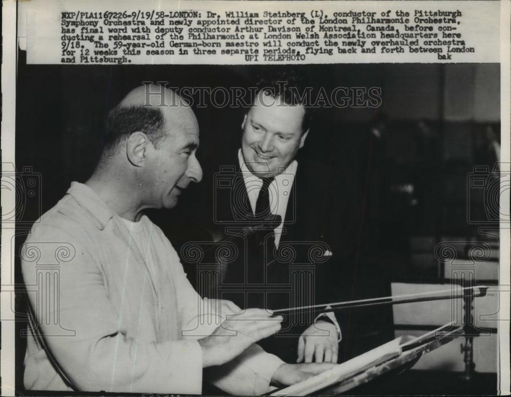 1958 Dr.William Steinberg,conductor of Pittsburgh Symphony Orchestra - Historic Images