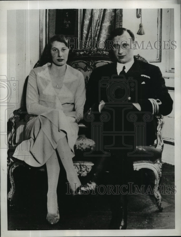 1940 Prince Knud, Princess Caroline of Denmark  - Historic Images