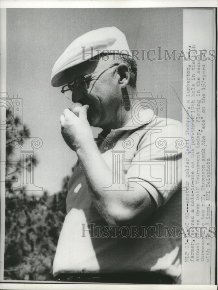 1960 Press Photo Cecil Thompson of N.C Farmer in 12th Annual Azalea Open Golf-Historic Images