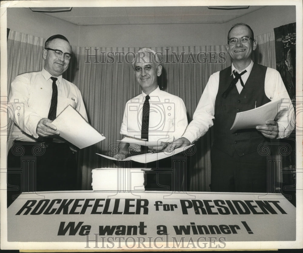 1968 Press Photo &quot;We Want A Winner&quot; Committee for Nelson Rockefeller - nef59923-Historic Images