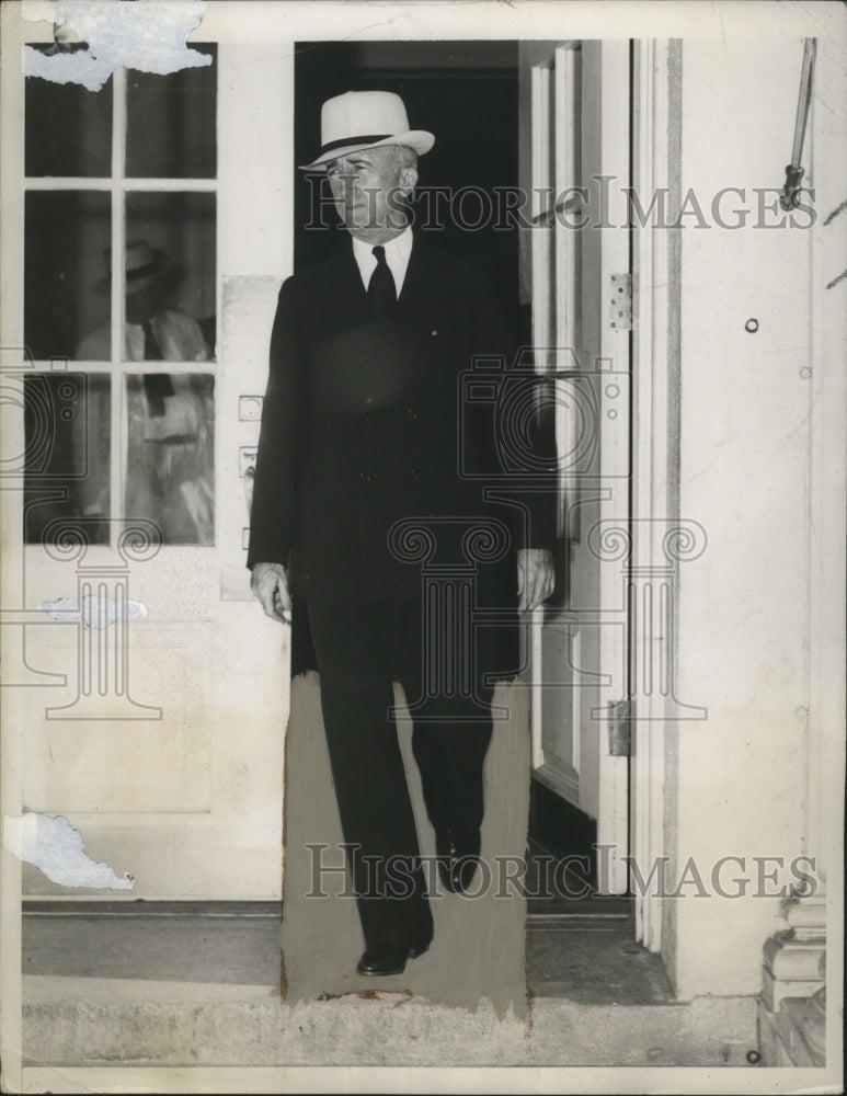 1937 Senator James Byrnes Leaves Meeting w/ Roosevelt, White House - Historic Images