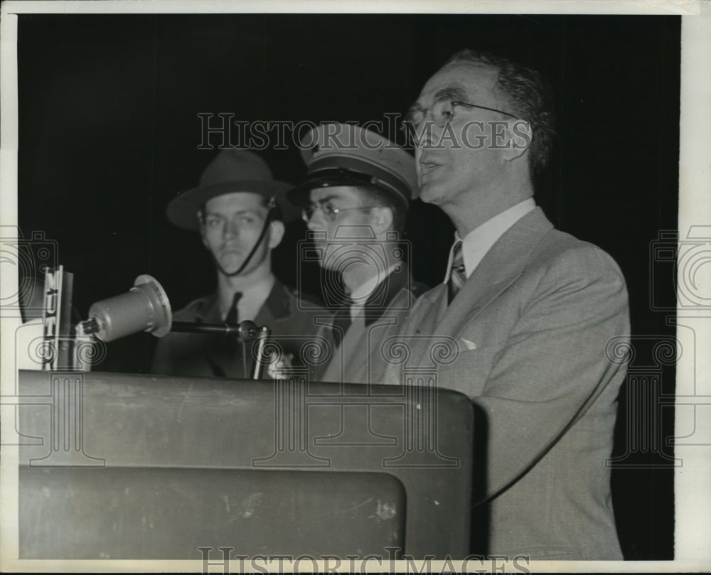 1939 Press Photo Atty.Gen.Frank Murphy address Youth of Nation at World's Fair - Historic Images