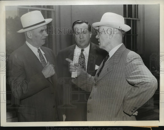 1943 Press Photo Labor Cabinets Philip Murray,R.J. Thomas and William Green-Historic Images