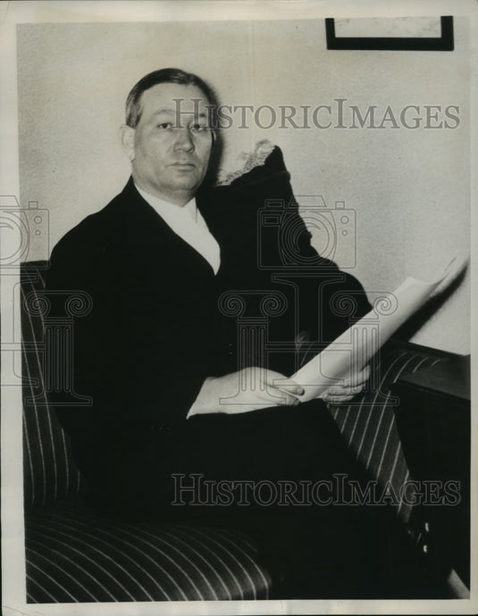 1938 Per Edvin Skold Swedish War Minister  - Historic Images