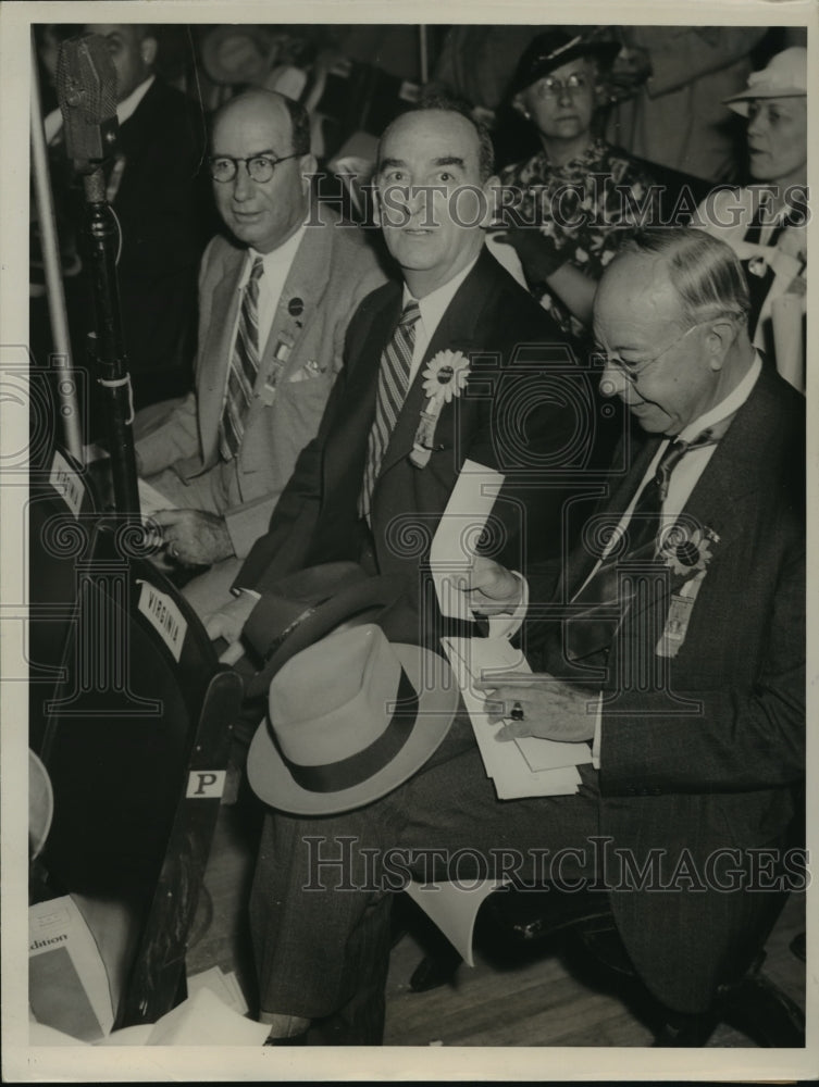 1935 Press Photo M.G. Pashoal, S.W. King and A.G.M Robinson at GOP Convention-Historic Images